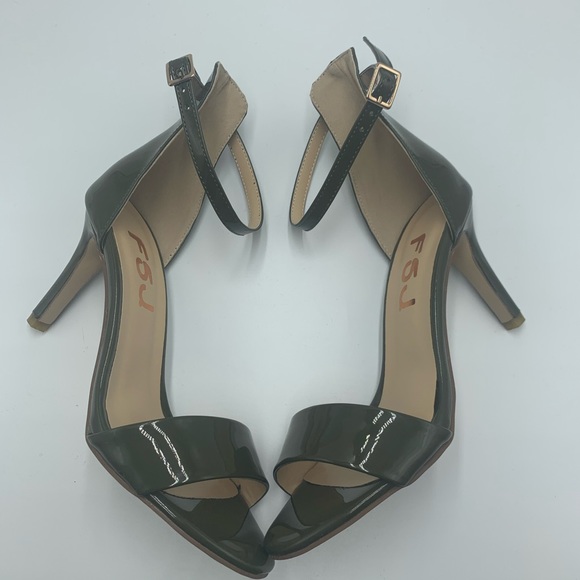 Women Open Toe Summer Sandals Ankle strap mid heel - Picture 9 of 12